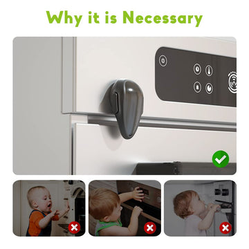 Safelon 1 Pcs Child Safety Oven Lock, Kitchen Safety Oven Door Lock For Babies & Toddlers (Black)