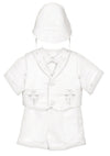 Igirldress Baby Toddler Boys Christening Short Sleeve Set 12-18Mos