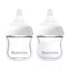 Numvim Glass Nurturing Baby Bottles Gentle & Extra Slow Flow, Newborn Breastfeeding Bottle With Anti Colic Nipple For 0 Months B