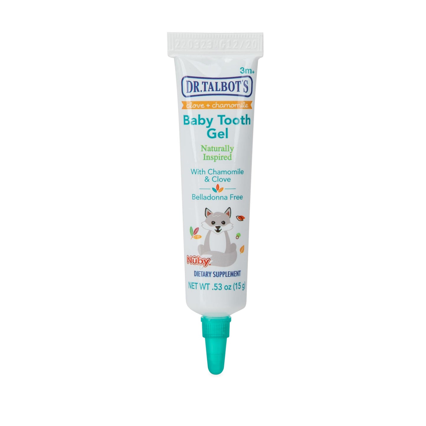 Dr. Talbots Baby Tooth Gel for Sore Gums, Naturally Inspired, .53 Oz, Benzocaine Free, Belladonna Free