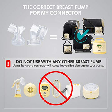 Medela Spare Or Replacement Personalfit Connectors Compatible With Pump In Style Advanced Breast Pump