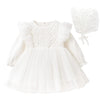 Curipeer Baptism Dresses For Baby Girls White Christening Gown Dresses For Infant Girls Tulle Sundress 0-3 Months