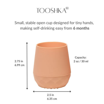 Tooshka | Set Of Four Tiny Cups | Baby-Led Weaning Essentials For Toddlers 6+ Months Of Age | Bpa, Lead, & Phthalate Free