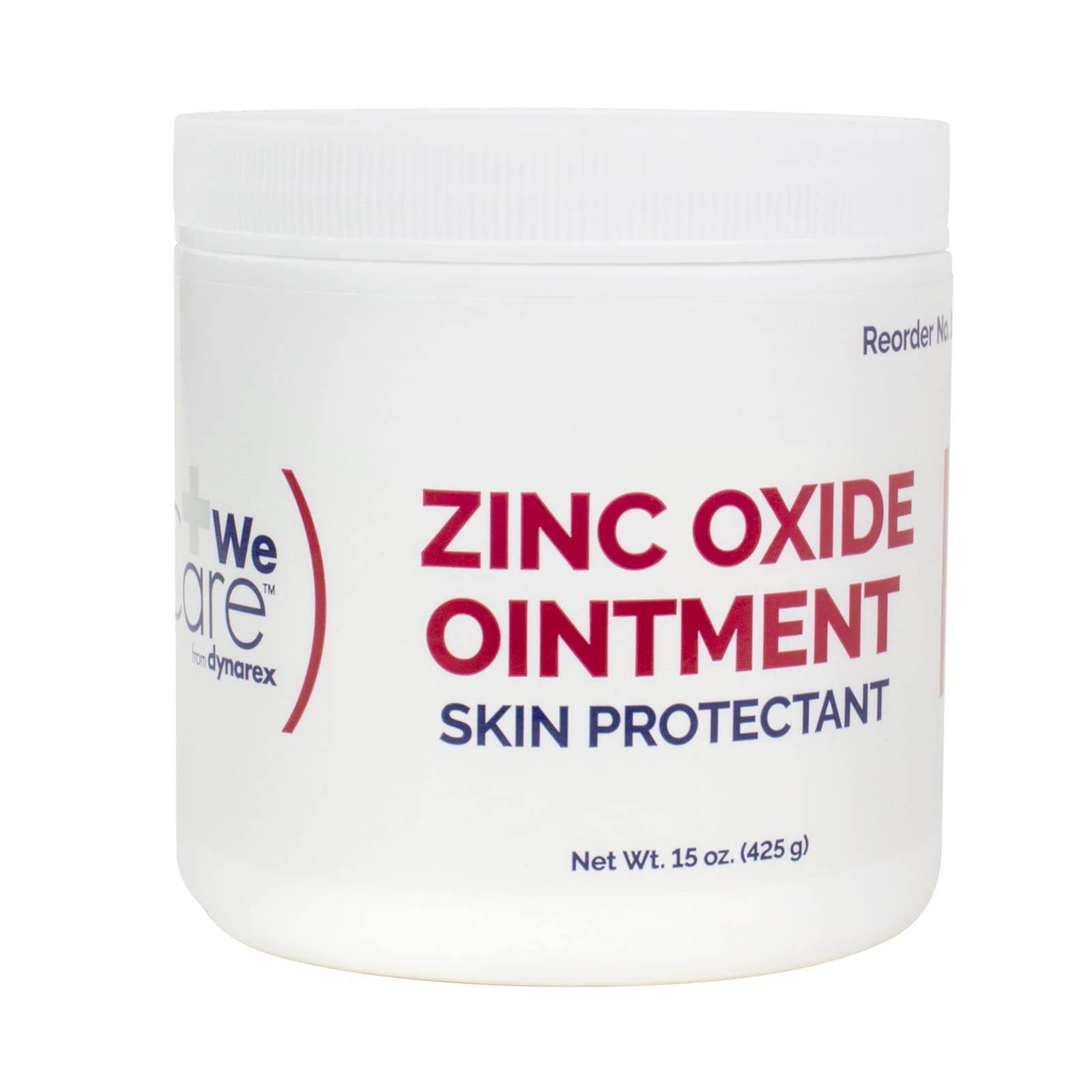 Dynarex Zinc Oxide Ointment, Soothes, Prevents, And Relieves Diaper Rash, Chaffed Skin, And Irritation, White, 1 Count - 15 Oz.