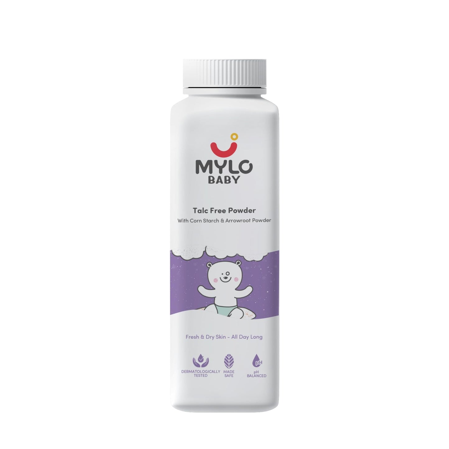 Mylo Care TalcFree Baby Powder With Corn Starch | Made Safe Australia Certified | Absorbs Extra Oil, Relieves Itchiness & Softe