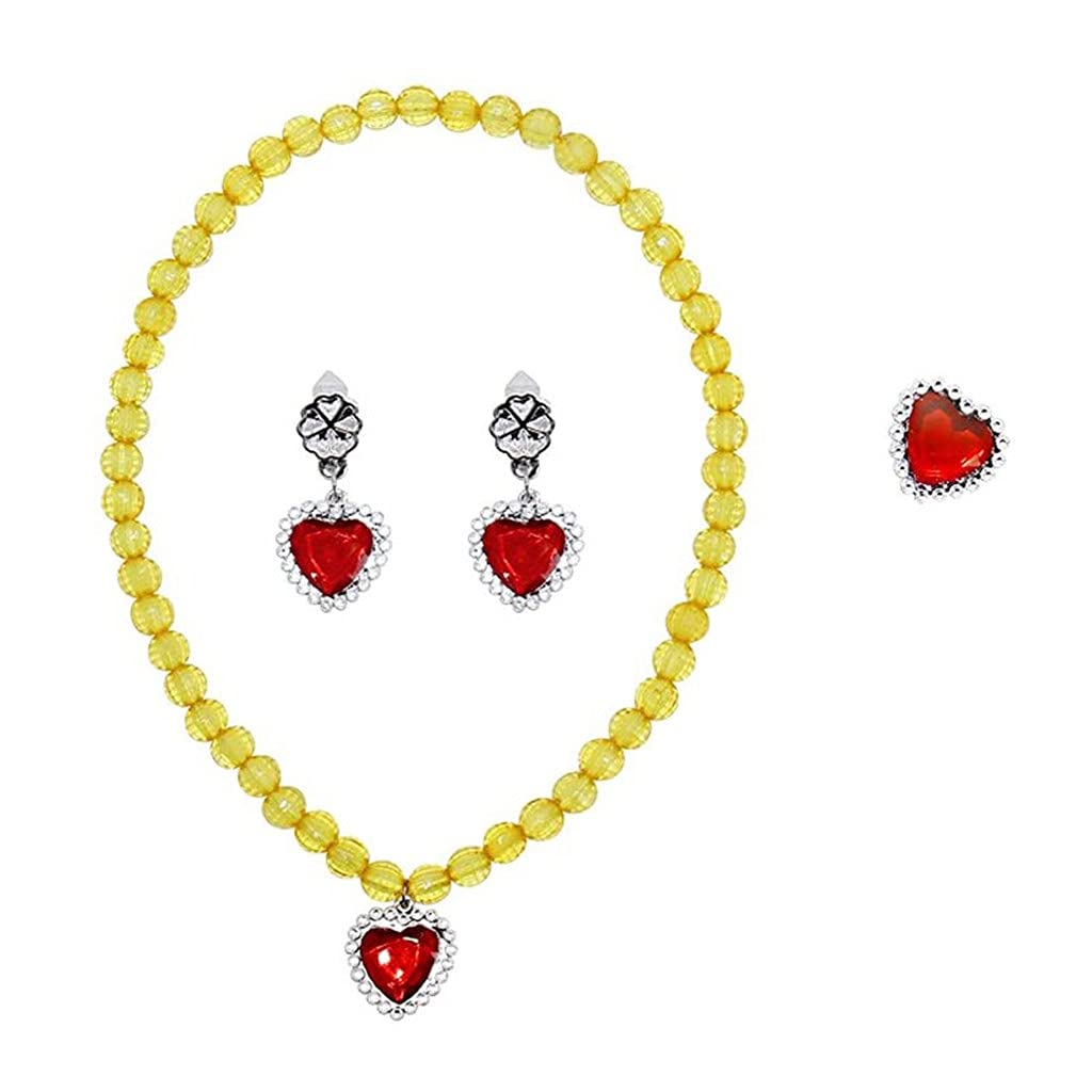 Dreamhigh Princess Cosplay Dress Up Accessorries Grils Costume Crown, Wand, Gloves Valued Pack (Gold)