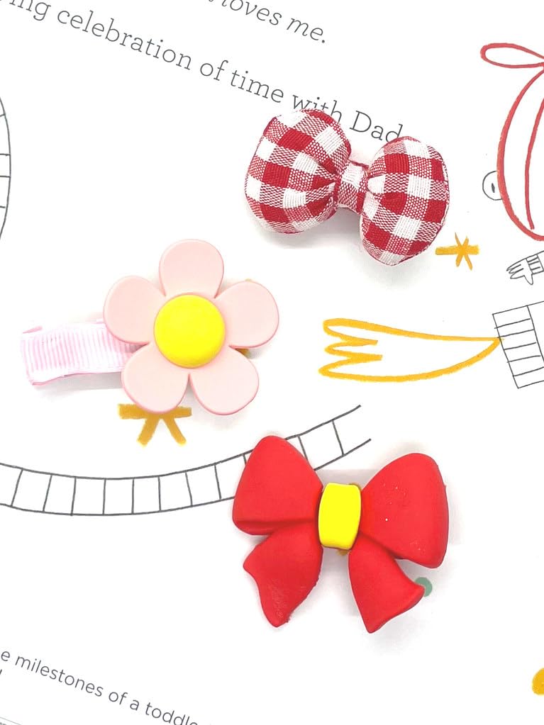 Hair Clips For Girls 18 Pcs No Slip Assorted Barrettes For Kids Bows Pink Red Cute Hair Accessories For Little Girls Teens Toddl