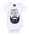 Mainesaka Newborn Baby Got My Mind On My Mommy Paws Funny Bodysuits Rompers Outfits Grey White 0-18M (Z-Daddy'S Little Beard, 12