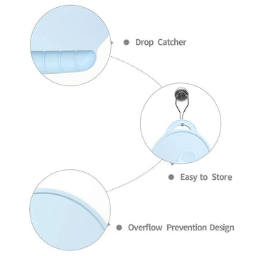 Silicone Baby Placemat - Food Grade Silicone Reusable Travel Placemat For Kids Tiny Diner Portable Roll Up Non Slip Washable Res