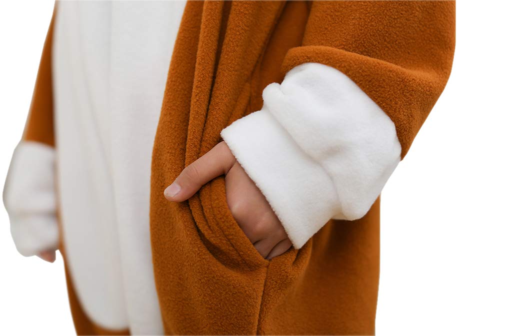 Yameng Girls And Boys Lovely Onesie Brown Horse Pajamas Soft Fleece Halloween Costume