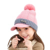 Richmen Cute Hat For Kids Winter Thick Warm Knitted Fur PomPom Hats Soft Knit Baby Woolen Cap Winter Ski DoubleLayer Beanie (4