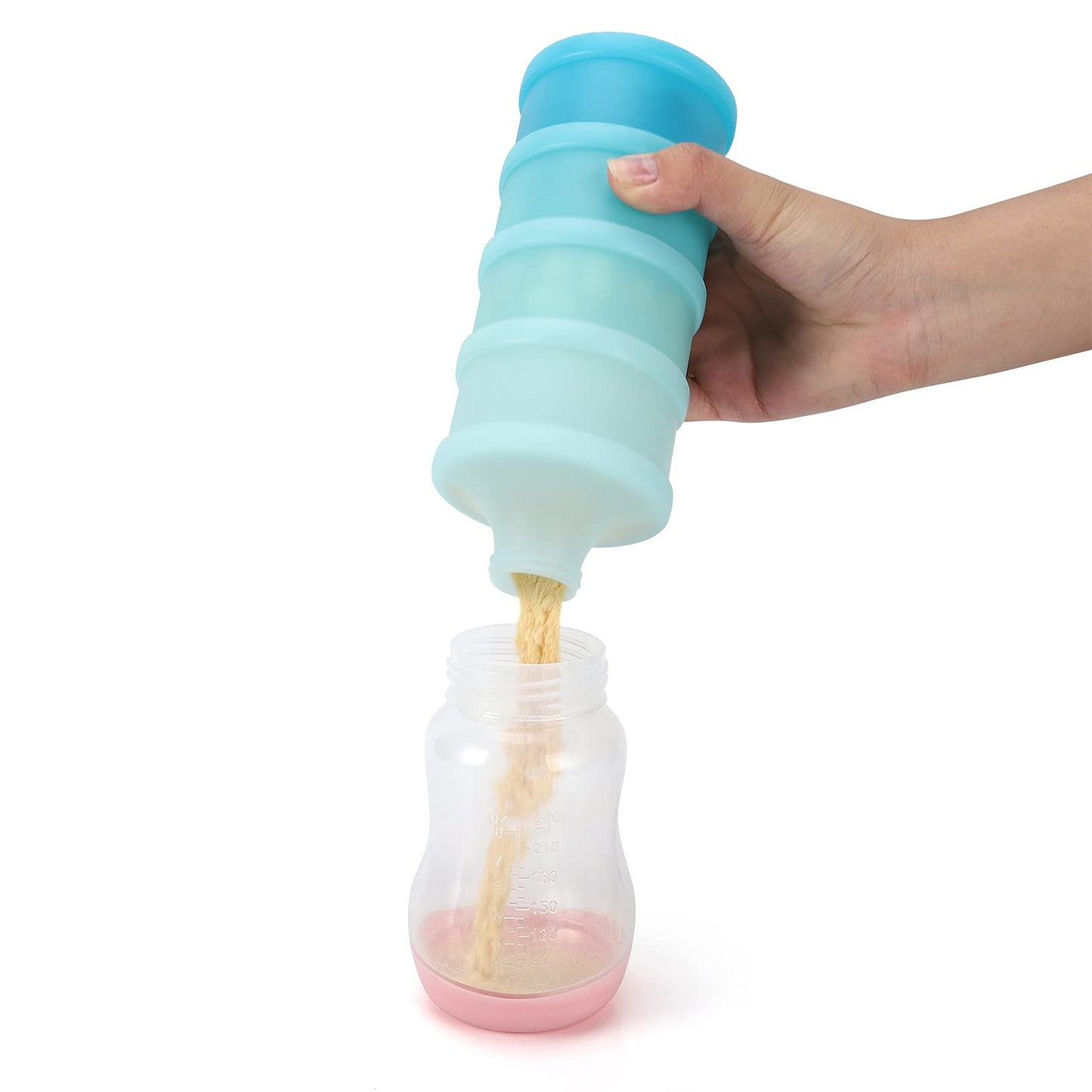 Accmor Baby Formula Dispenser On The Go, Stackable Formula Dispenser Formula Container To Go, Non-Spill Portable Milk Powder Kid