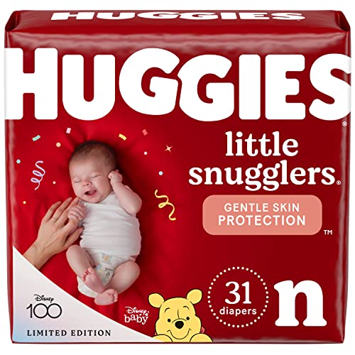 Huggies Newborn Diapers, Little Snugglers Baby Diapers, Size Newborn (Up To 10 Lbs), 31 Count