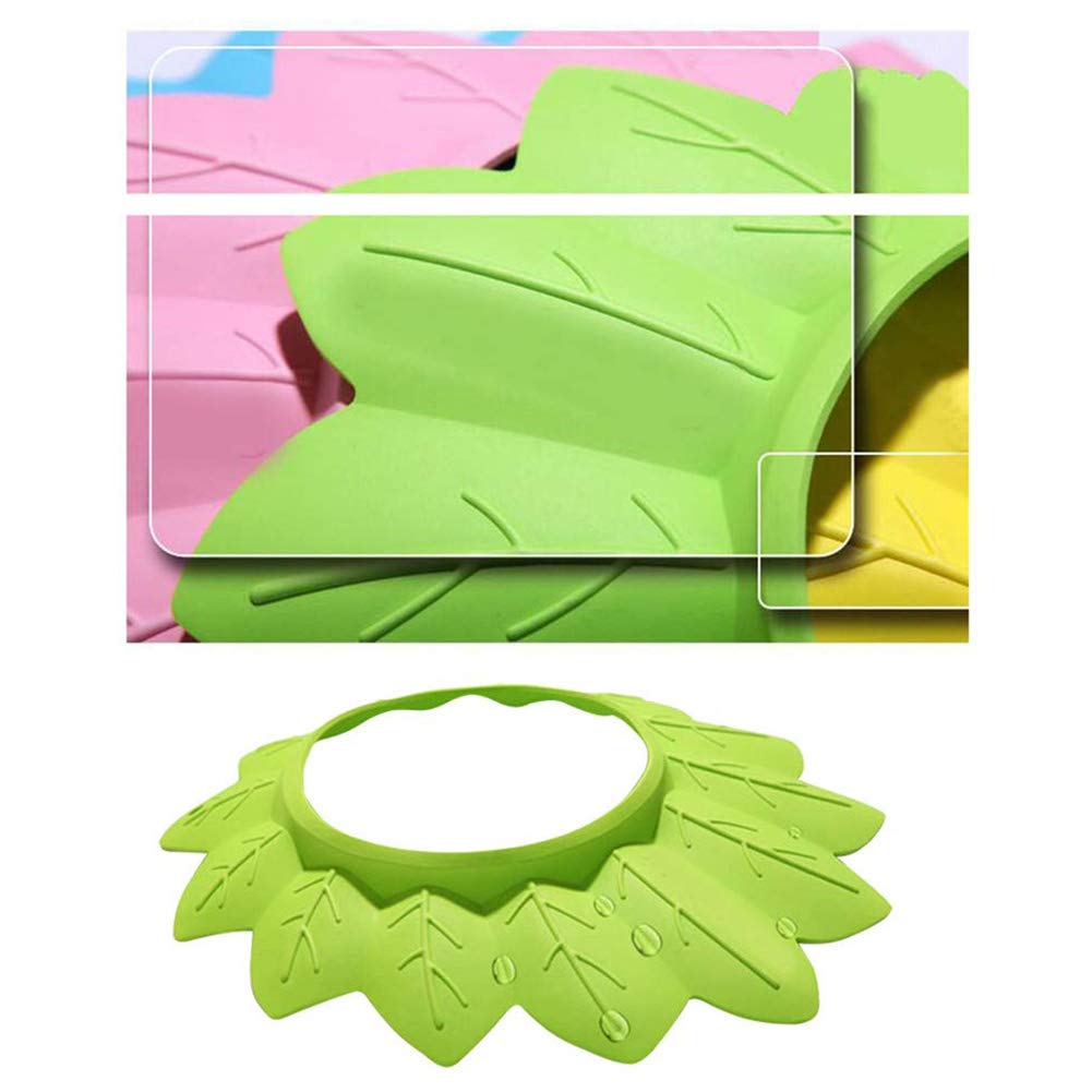 Baby Shower Cap, Soft Baby Bath Head Cap Leaf Shaped Elastic Bath Safety Hat Shower Visor Bathing Hat For Toddler Baby Kids Chil