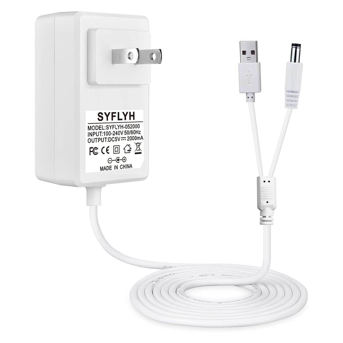 For Ingenuity Baby Swing Power Cord, 2 In 1 Baby Swing Power Adapter Charger Usb A And Dc Plug Compatible With Ingenuity Inlight