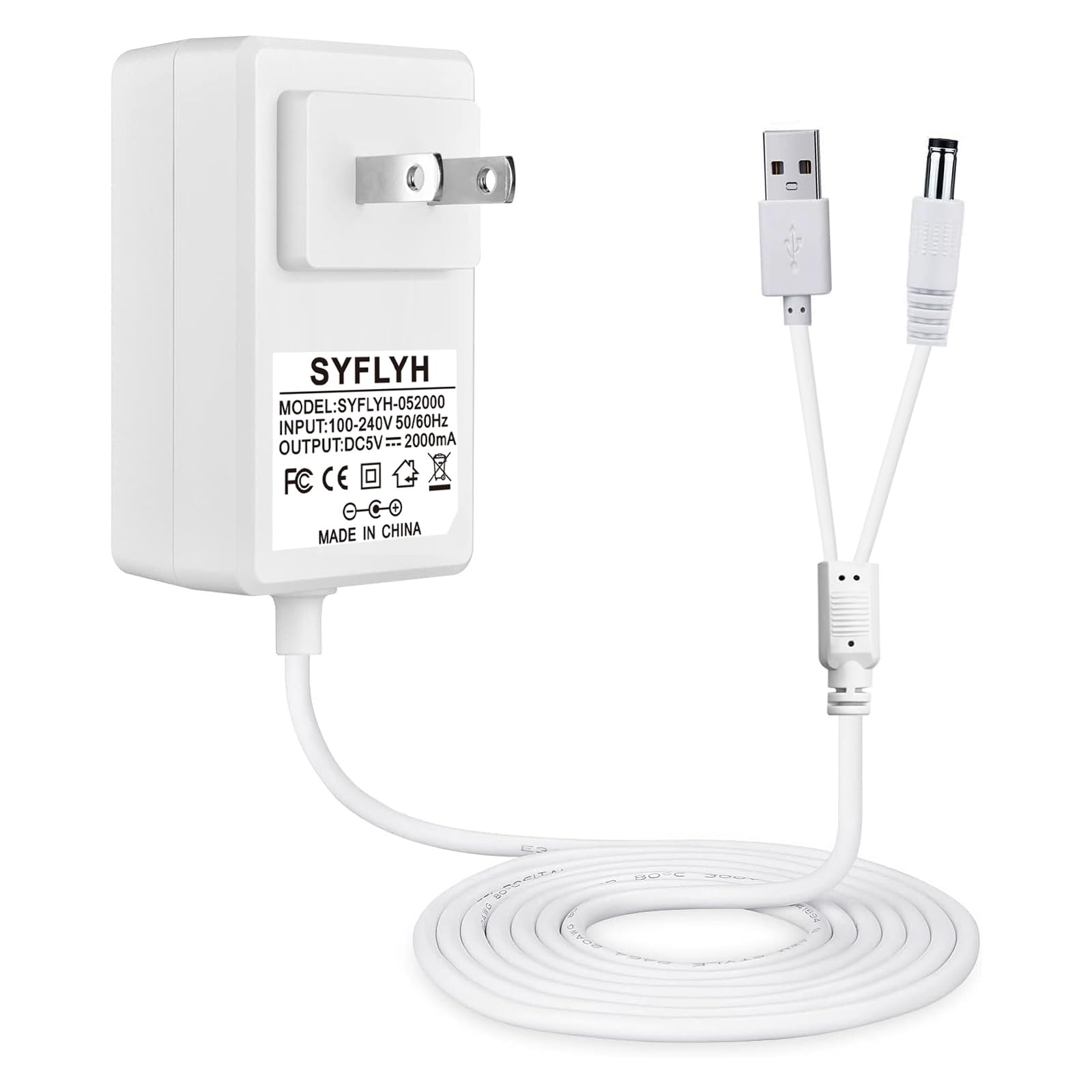 For Ingenuity Baby Swing Power Cord, 2 In 1 Baby Swing Power Adapter Charger Usb A And Dc Plug Compatible With Ingenuity Inlight