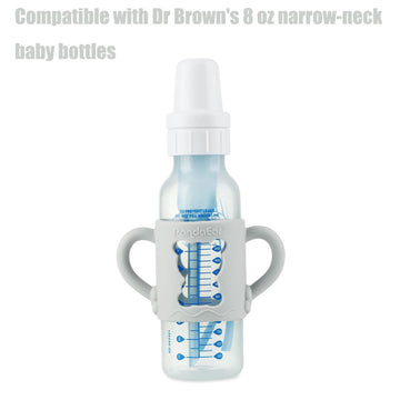 Pandaear 4 Pack Silicone Baby Bottle Handles Compatible With Dr Brown 8 Oz/250 Ml Narrow Baby Bottles, Baby Feeding Bottle Holde