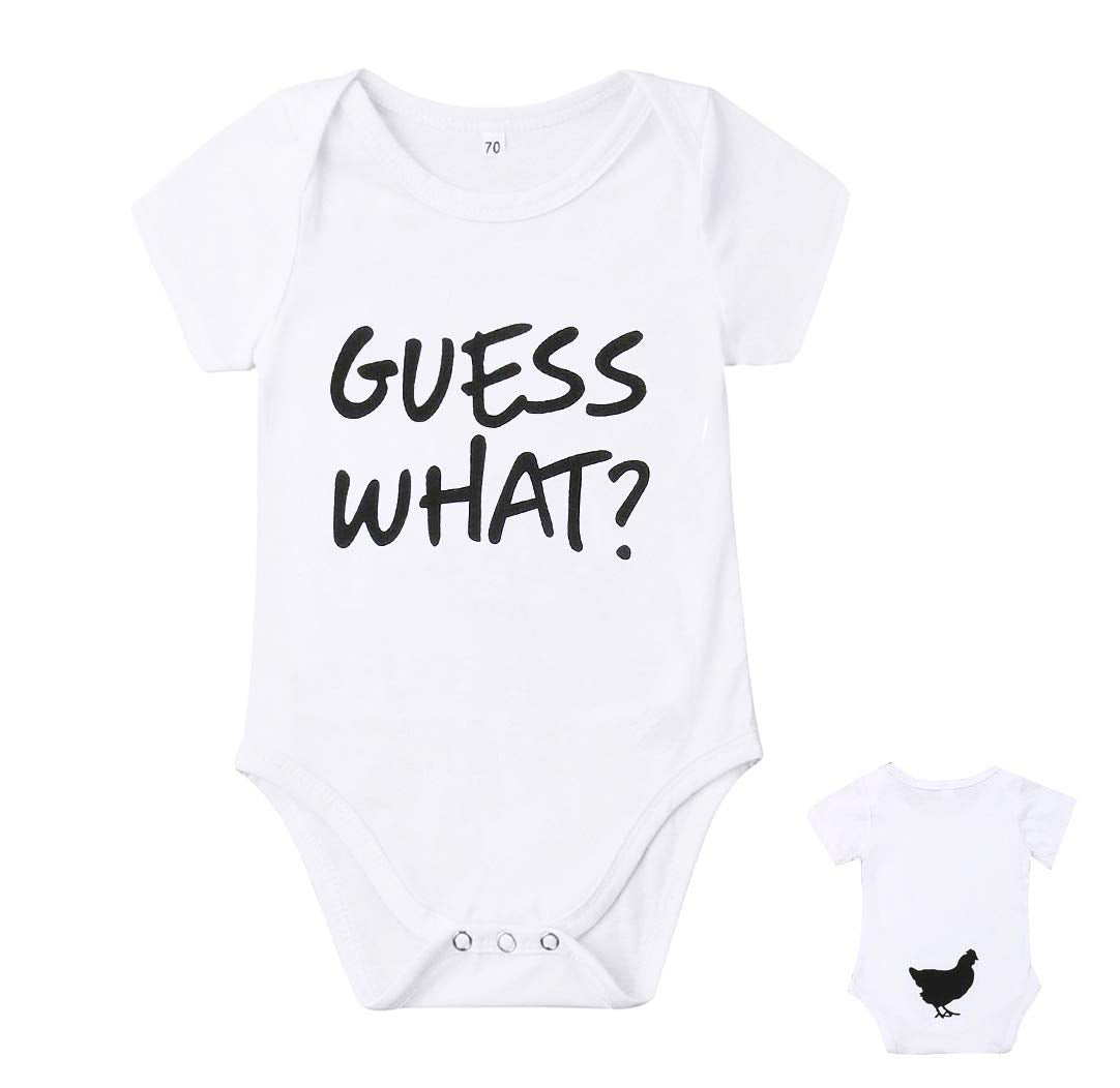 Newborn Baby Got My Mind On My Mommy Paws Funny Bodysuits Rompers Outfits Grey White 0-18M (Z-Z Guess What, 6-12M)