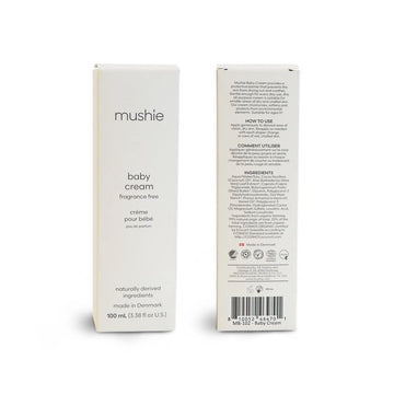Mushie Baby Cream | Healing Ointment For Dry, Chaffed Skin, Diaper Rash, & Minor Scratches | Certified Cosmos Organic | Made In