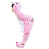 Fanhong Kids Dinosaur Onesie Pajamas Halloween Costume Child Christmas Cosplay Pyjama Plush Fleece Sleepwear (Pink Dinosaur, 2 Y