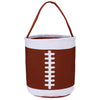 XinblueCo football basket Easter baskets for kids Canvas Easter Egg Hunt Baskets Halloween Trick or Treat Candy Bucket for Hallo