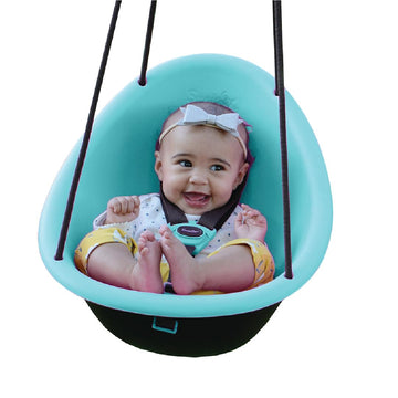 Swurfer Kiwi Toddler Swing - Comfy Baby Swing Outdoor, 3-Point Adjustable Safety Harness, Safe Quick Click Locking System, Foam-