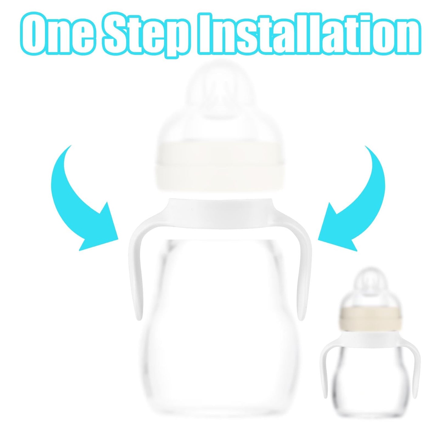 4Pcs Baby Bottle Handles Compatible With Mam Bottles, Bottle Holder For Baby Feeding Bottle Accessories For Baby Teaching Baby T