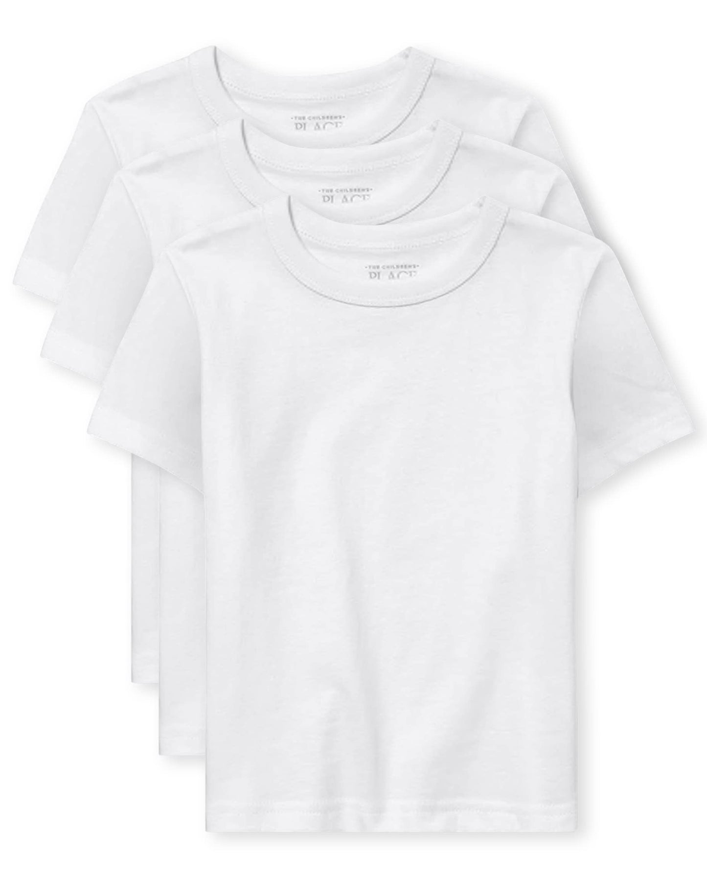 The Children'S Place Baby Boys And Toddler Short Sleeve Basic Layering T-Shirt Shirt, White 3 Pack, 4T Us