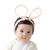 2-Pack Easter Bunny Headbands Rabbit Ears Lace Elastic Bow - Cute Stretch Hairbands For Baby Girls , Newborn,Toddler And Childre