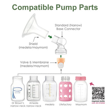 Maymom Connector Compatible With Medela Flanges. Not Original Medela Personalfit Connector. Compatible With Pump In Style Sympho
