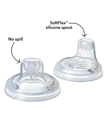 Nuby 6 Pack Replacement Silicone Spouts For The Nuby *No Spill Easy Grip Cup*
