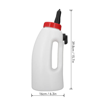 Calf Milk Bottle, 4L New Born Calf Milk Feeder Farm Nursing Equipment With Handle Nipple