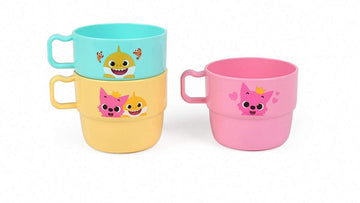 Pinkfong Cup With Handle-3P Family Plastic Cups (230Ml) : 3Pcs 1 Set