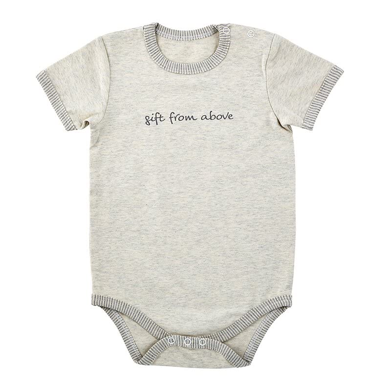 Stephan Baby Baby Boys Bodysuit, Gift from Above-Grey