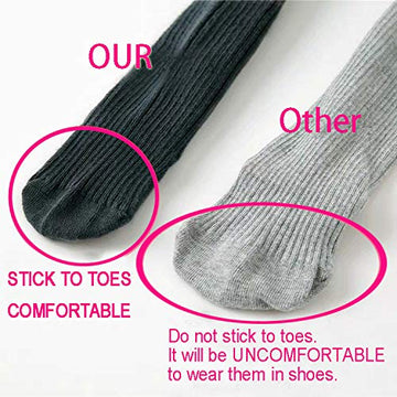 Cecorc Baby Girls Tights Toddler Cable Knit Leggings Infants Stockings Cotton Pantyhose,3-6 Months,4Pack,Black/White/Grey/Ginger