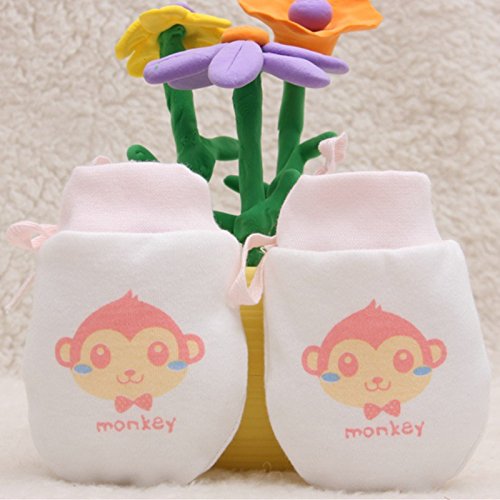 Adeimoo Cute Boys Girls Cotton No Scratch Gloves Drawstring Adjustable Mittens For Baby Infants