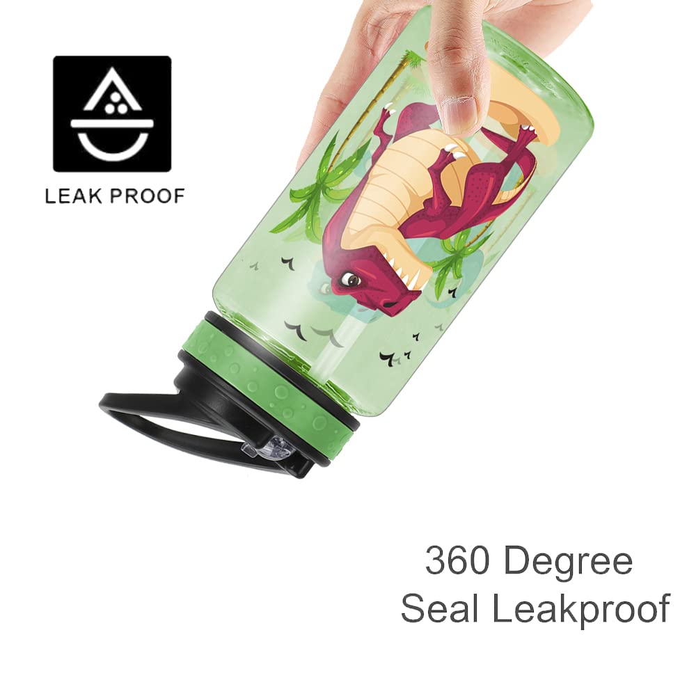 Home Tune Cute Water Bottle For Kids Girls Boys, Bpa Free & Sturdy Print & Leak Proof Flip Straw & Carry Loop & Easy Clean, 15Oz