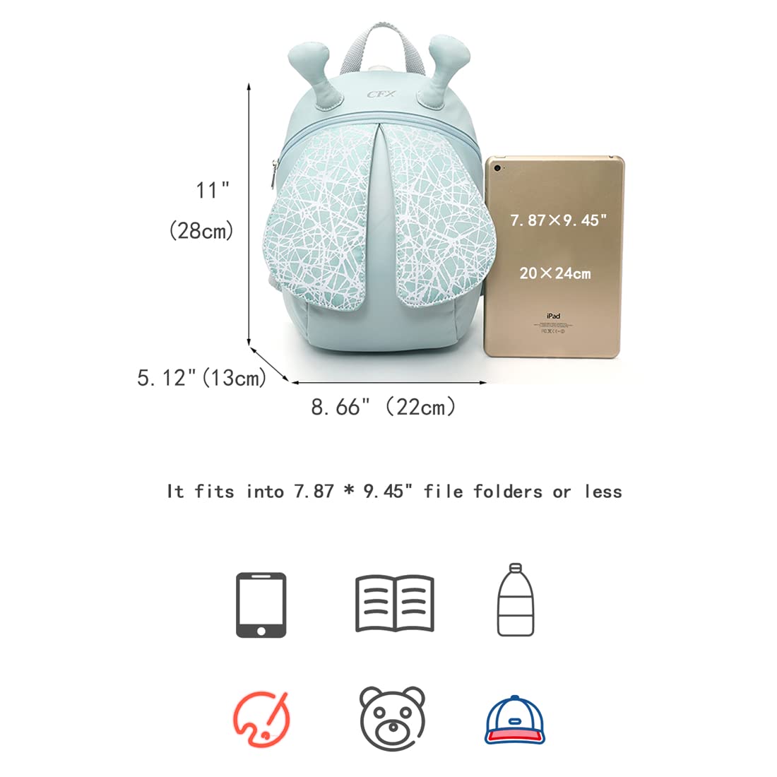 Cfx Toddler Backpack With Safety Leash,Outing Preschool,Firefly