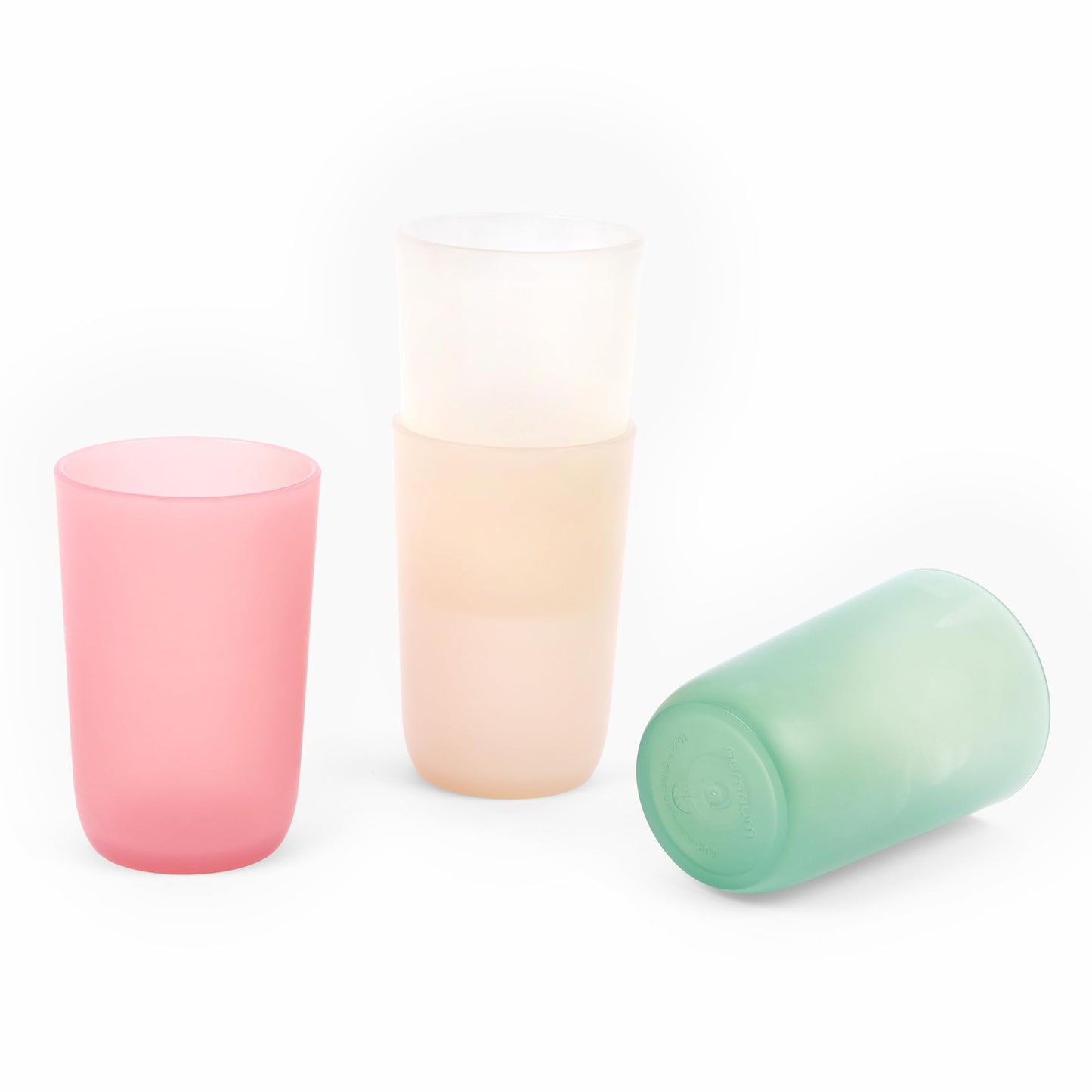 NumNum Silicone Training Cup for Babies 18+ Months - 5.2oz Non-Slip, Easy-Grip Baby Cup for Self-Feeding - Open Cup for Toddlers