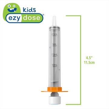 Ezy Dose Kids Baby Oral Syringe & Dispenser, True Easy Design For Liquid Medicine, Easy To Control, 10 Ml/2 Tsp Color Coded, Bpa