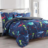 Sapphire Home 8 Piece Shark Full Bedding Set For Boys, Bed In A Bag, Kids Comforter Set With Bed Sheets, Pillow Case, Toy Pillow