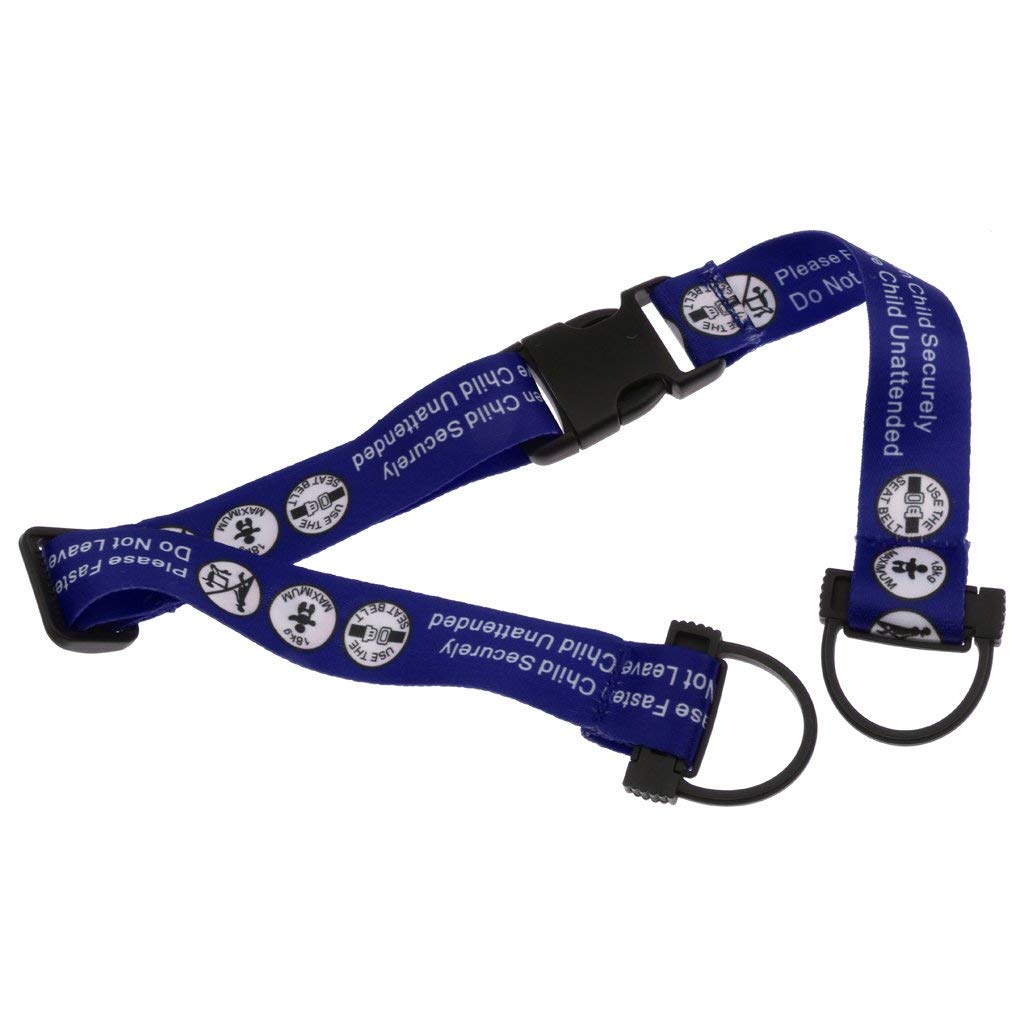 Hooshing 2Pcs Kids Baby Safety Seat Belt Adjustable Supermarket Shopping Cart Belt Chair Seat Belts Blue