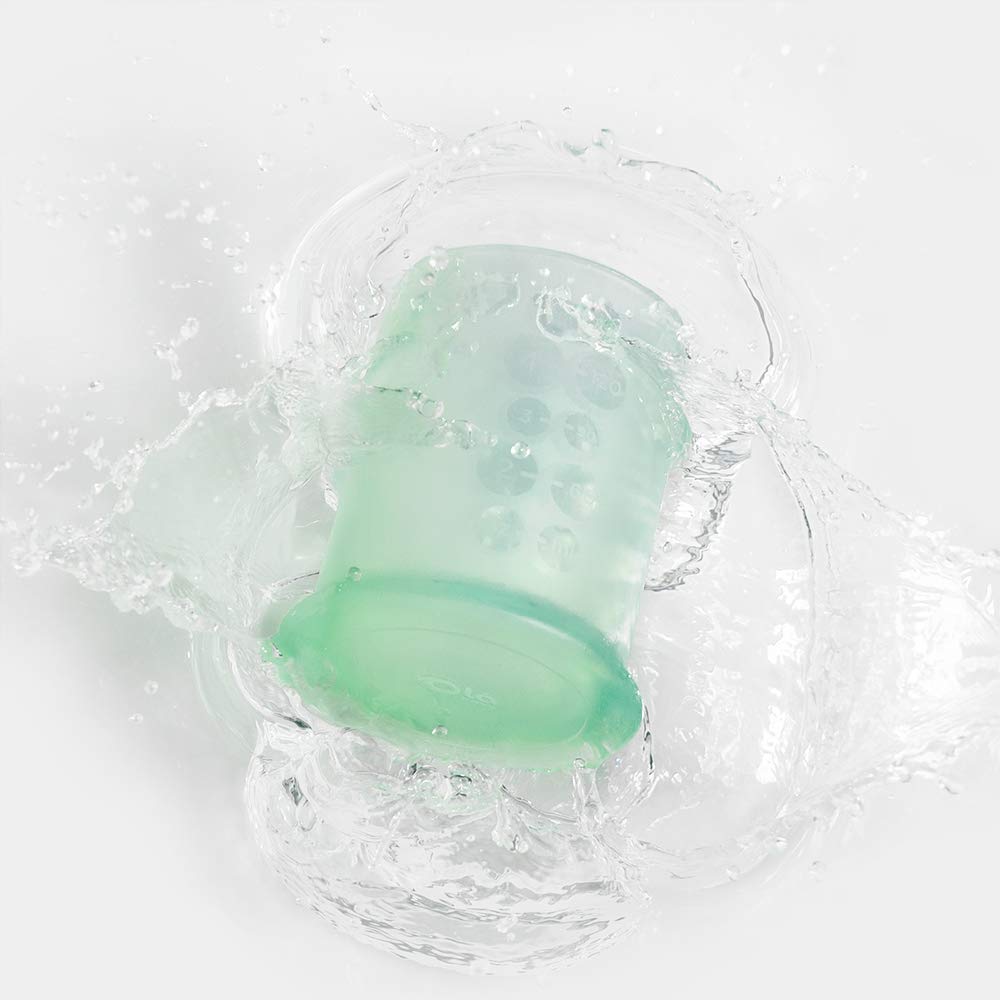 Olababy Silicone Training Cup | Water Drinking Cup For Babies | 6+ Mo Infant To 12-18 Months Toddler | Transition To Sippy Cup F