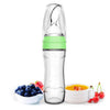 Matyz Silicone Baby Food Dispensing Spoon (Green, 4Oz / 120Ml) Squeeze Feeder With Spoon - Spoon Bottle For Baby - Baby Spoon Fe