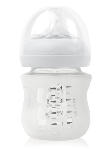Olababy Silicone Sleeve For Avent Natural Glass Baby Bottles (4 Oz, Translucent)