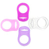 4Pcs Pacifier Adapter Rings Silicone Rings For Pacifier Clip Button Soother Dummy Pacifiers Holder Newborn Gift Safe For Baby (G