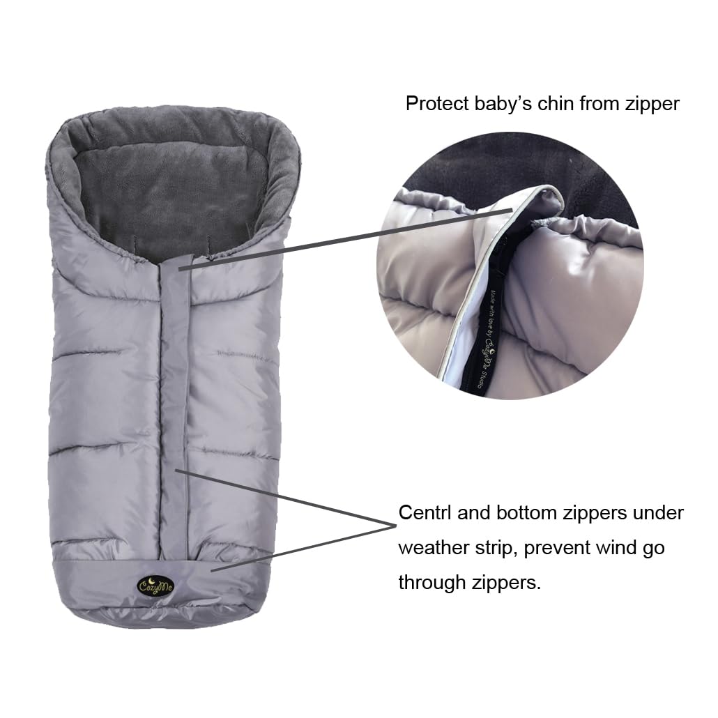 Cozyme Stroller Footmuff Go 3 Seasons For Toddler,Wind Proof,Anti-Slip Winter Bunting Bag,6-36M Toddler Stroller Warmer