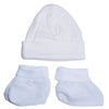 Bambini Cap & Bootie Set - White
