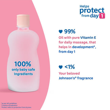 Johnson'S Baby Oil With Vitamin E (200Ml) 200Ml Clear