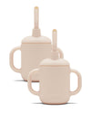 Lalo Little Cup 2-Pack, Non-Toxic Silicone Straw Cup With Handles - Baby And Toddler Sippy Cup - Mini Cup And Straw Training Sys